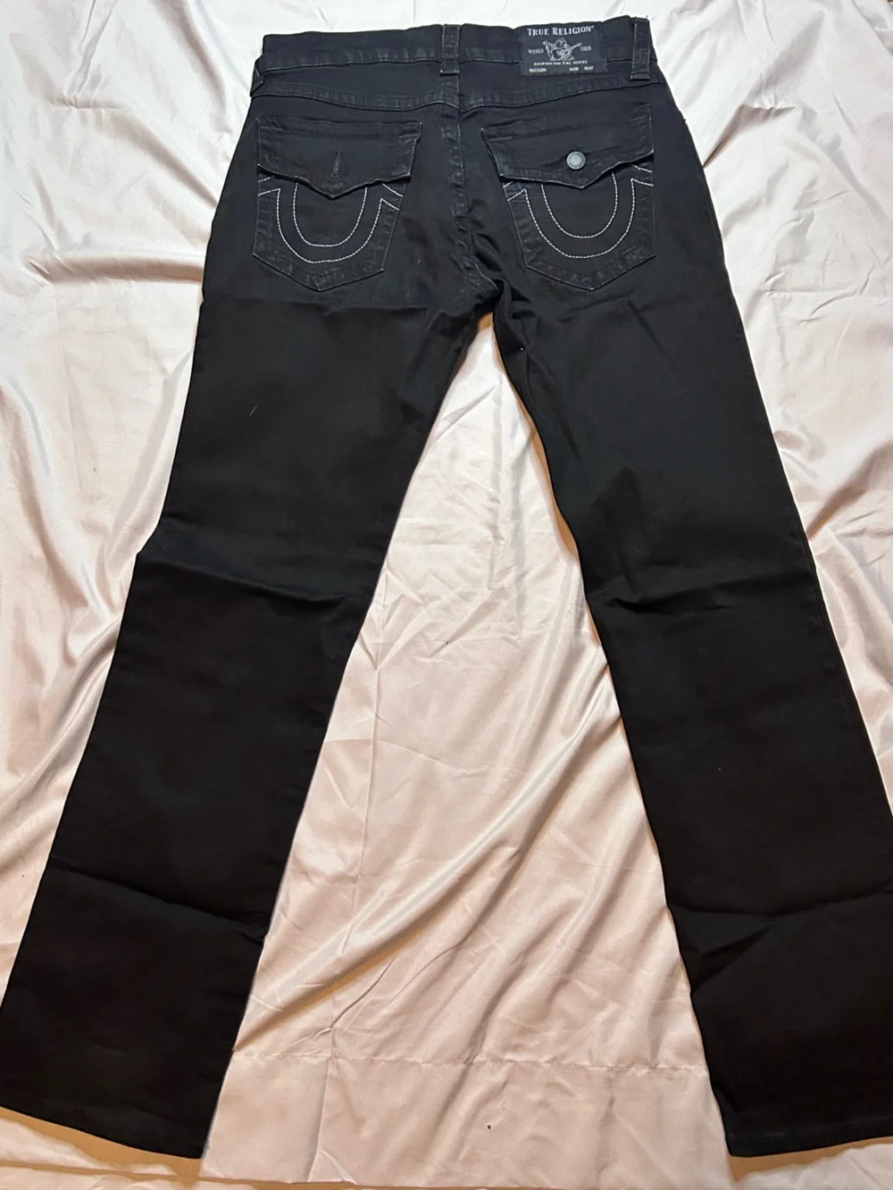 True Religion Ricky Relaxed Straight Jeans in Black